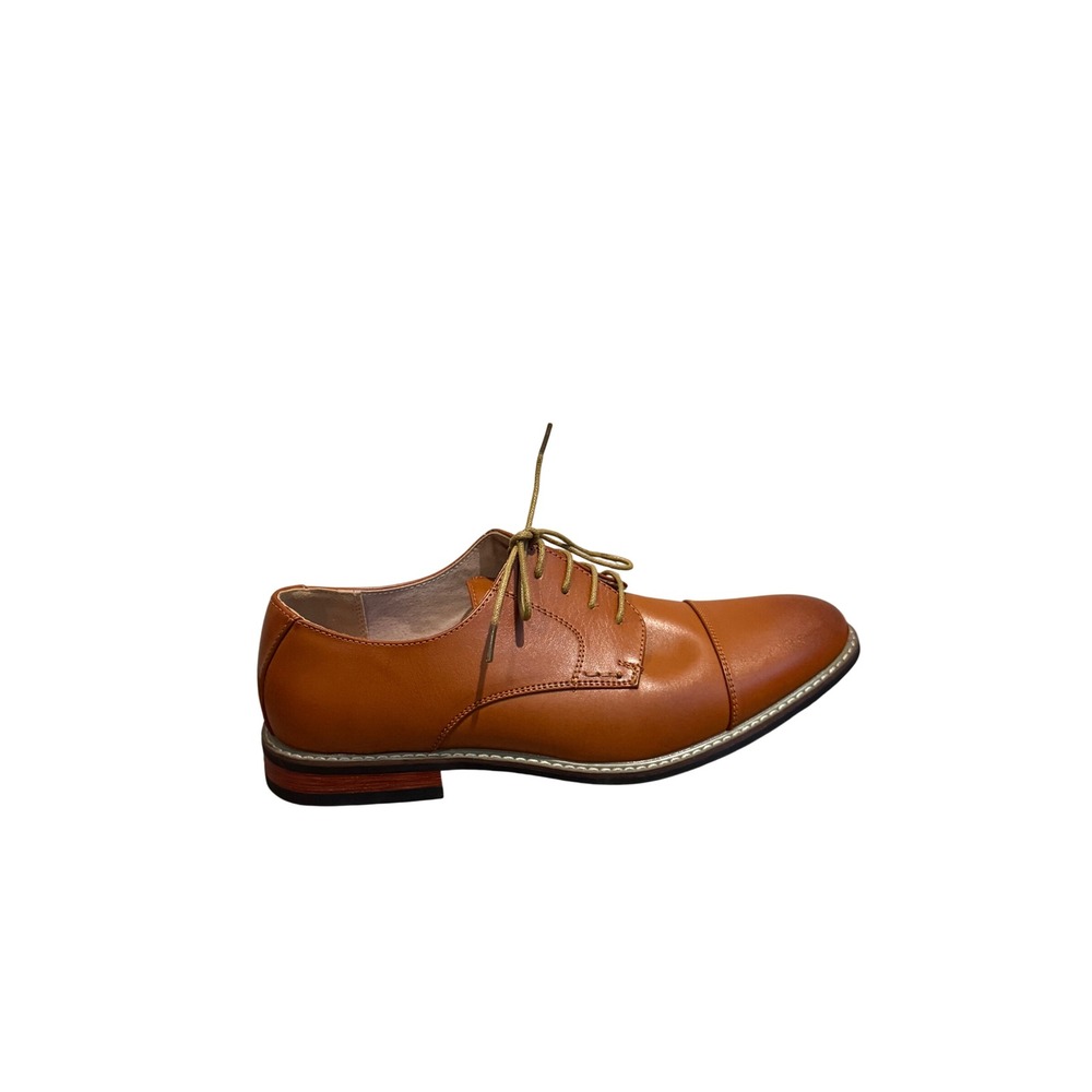 UNG MARC Mens Brown Cap Toe Oxford Dress‎ Shoes Lace Up Low Heel Sz 10.5 - Picture 8 of 9